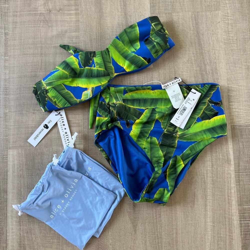 Alice & Olivia Peri Set Palm/Blue